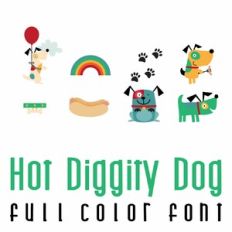 Hot Diggity Dog Full Color Font