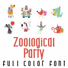 Zoological Party Full Color Font