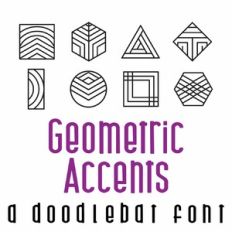 Geometric Accents Doodlebat Font