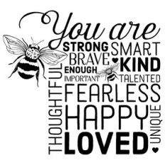 You Are Bee Word Art Wall Art Subway Art