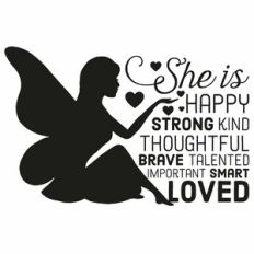 She Is Fairy Word Art Wall Art Subway Art