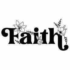 Faith Illustrated Floral Word