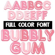Bubbly Gum Color Font