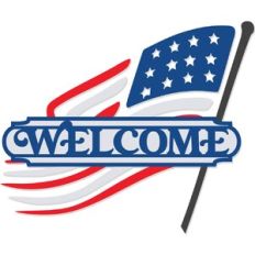 Welcome American Flag
