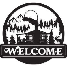Welcome Cabin Sign