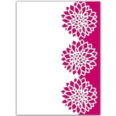 Dahlia Flower Lace Edged Card