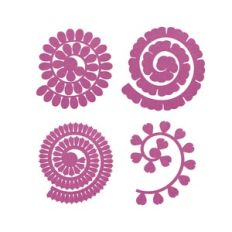 Rolled Flower, 3D Paper Flower Template bundle