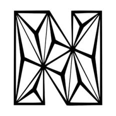 Letter N low poly
