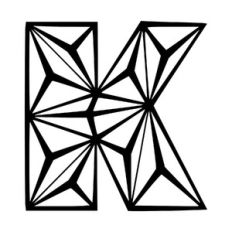 Letter K low poly