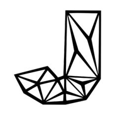 Letter J low poly