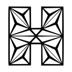 Letter H low poly