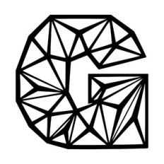 Letter G low poly