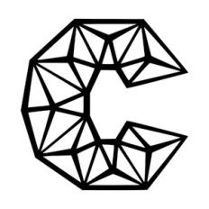 Letter C low poly