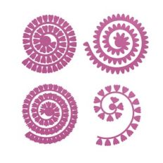 Rolled Flower, 3D Paper Flower Template bundle
