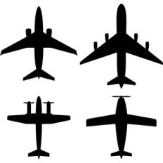 airplanes silhouette