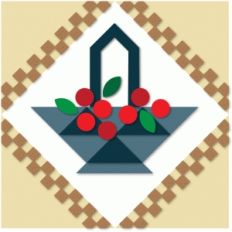 cherry basket quilt block