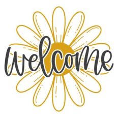 Round Daisy Welcome