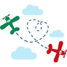 planes making a heart