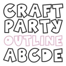 BFC Craft Party Bold Outline Font