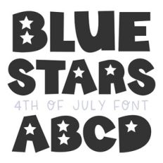 BFC Blue Stars 4th of July Font