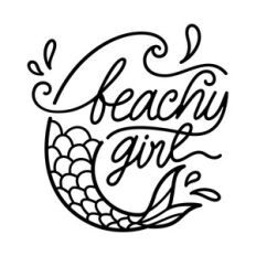Beachy Girl With Mermaid Tail