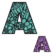 Floral Alphabet - Letter A
