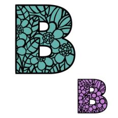 Floral Alphabet - Letter B