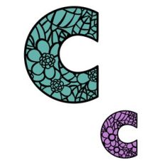 Floral Alphabet - Letter C