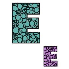 Floral Alphabet - Letter E
