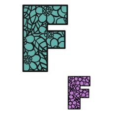 Floral Alphabet - Letter F