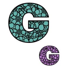 Floral Alphabet - Letter G