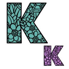 Floral Alphabet - Letter K