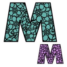 Floral Alphabet - Letter M