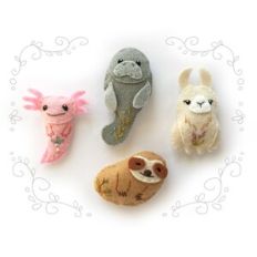 Unusual Animals felt sewing pattern
