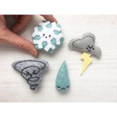 Moody Weather felt sewing pattern
