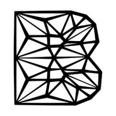 Letter B low poly