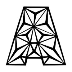 Letter A low poly