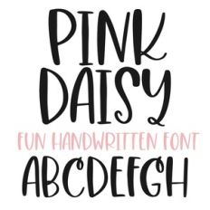 Pink Daisy Cute Font