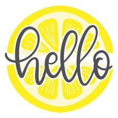 Hello - Lemon Round Frame