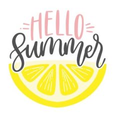 Hello Summer Lemon Round Frame
