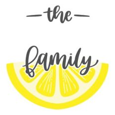 The Family Summer Lemon Round Frame