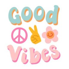 Good Vibes Retro Sign