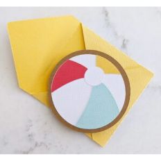 beachball card and envelope