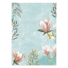 Watercolor Magnolia Flowers Card Cover