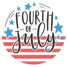 Fourth of July Round Frame