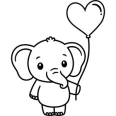 Elephant with balloon