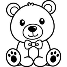 Cute Bear Outline