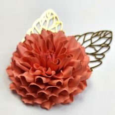 DAHLIA FLOWER 3 WITH FOLIAGE