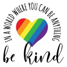 be kind rainbow heart