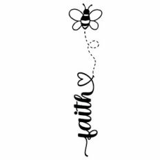 Faith Bee Heart Vertical Word
